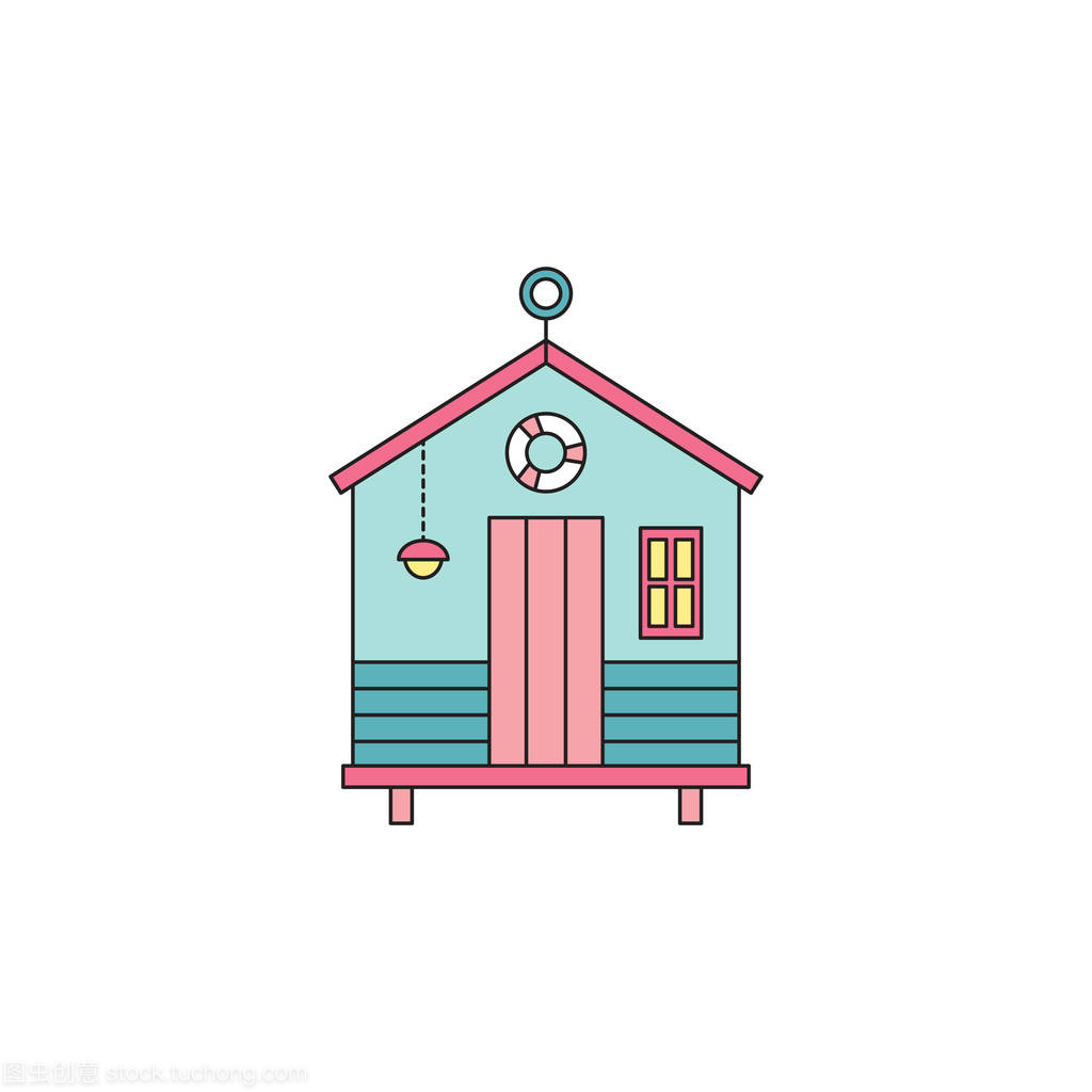 海灘小屋線圖標(biāo)